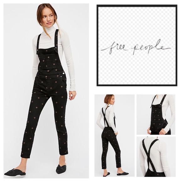 Free People Denim - 🆕Free People Embroidered Denim Overalls.  NWOT.